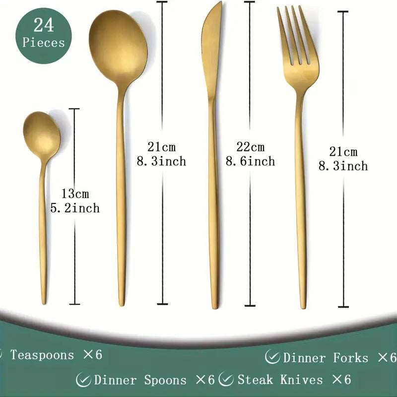 Gold – 24-delig Bestek